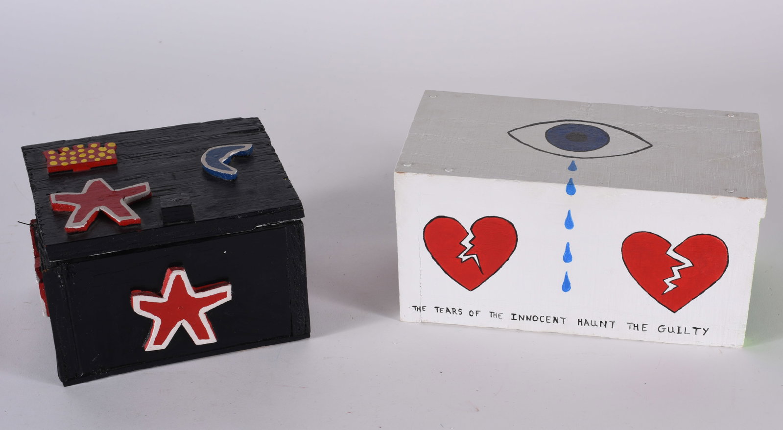 James Harold Jennings (1931 - 1999): 7" x 4" , 5" x 10" wood construction and paint. Signed.