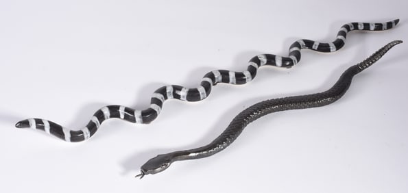 Tammy Leigh Brooks Pottery Snake and Forged Metal Snake