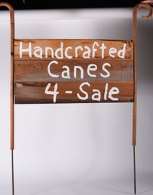 Folk Art Cane Sign