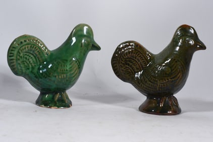Old Salem Pottery Chickens