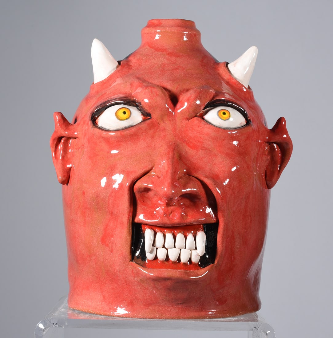 Stacy Lambert Devil Face Jug (1 of 5)