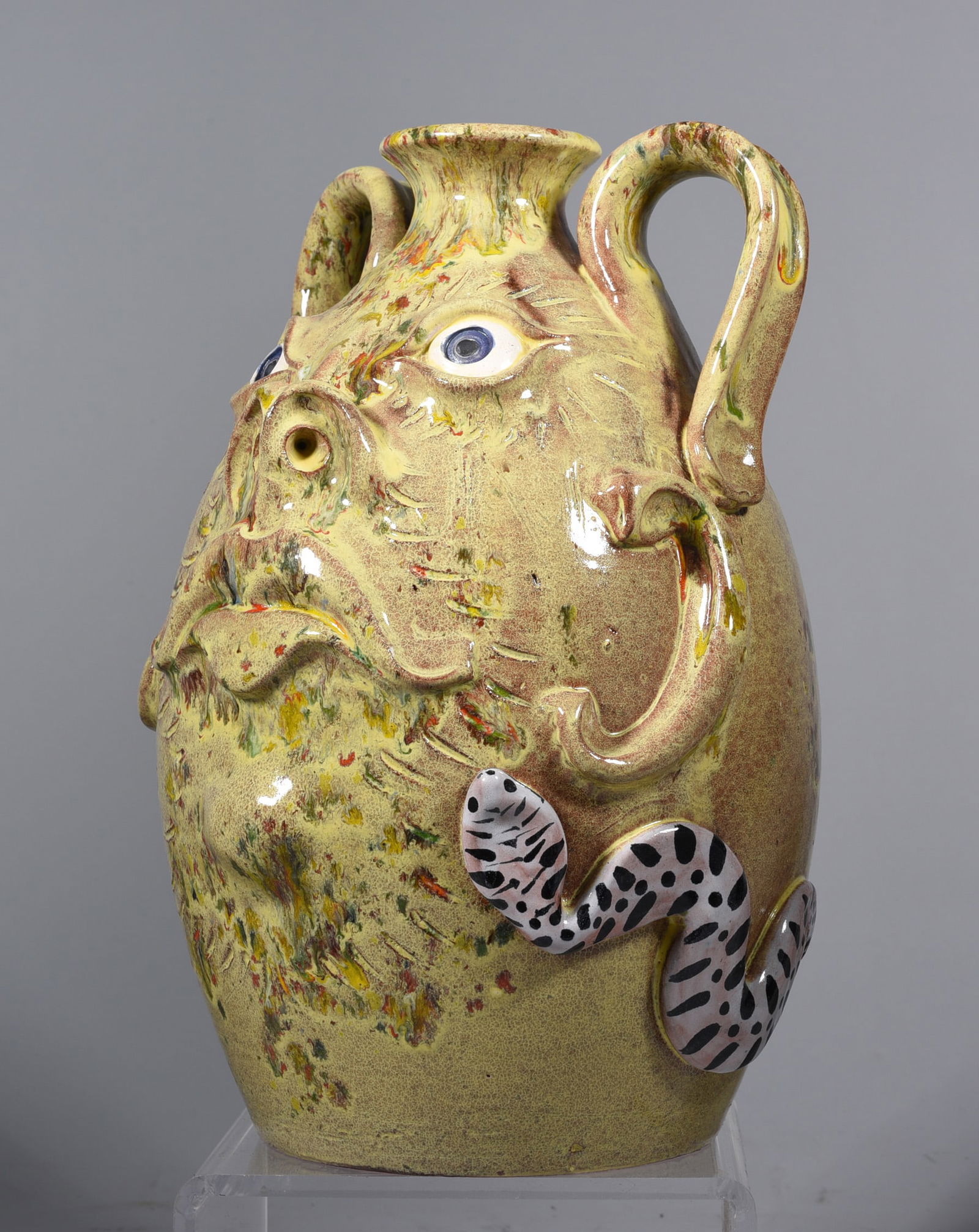 Roger Corn Face Jug with Snake (1 of 5)