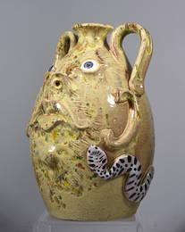 Roger Corn Face Jug with Snake