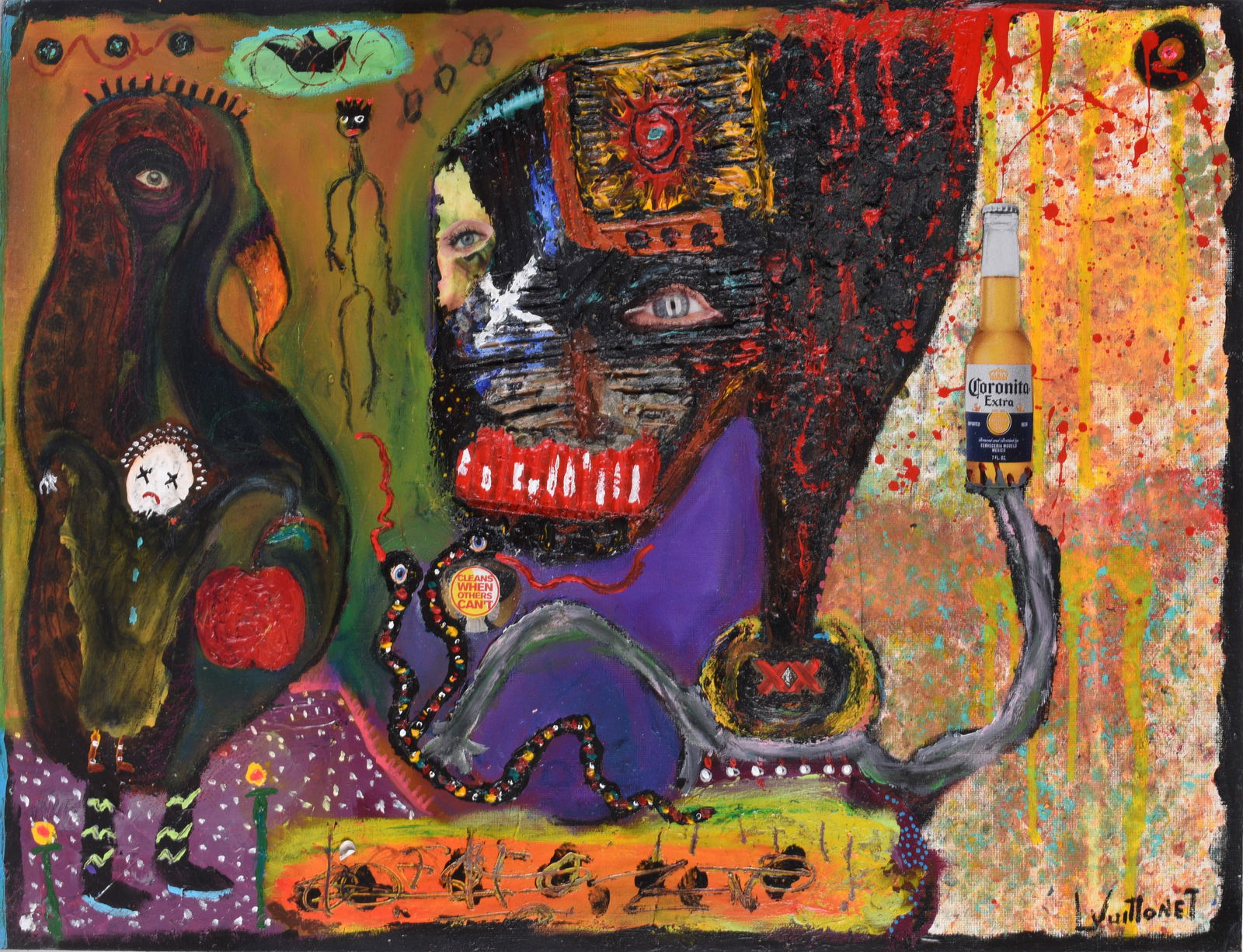 Louis Vuittonet Outsider Art Painting (1 of 2)