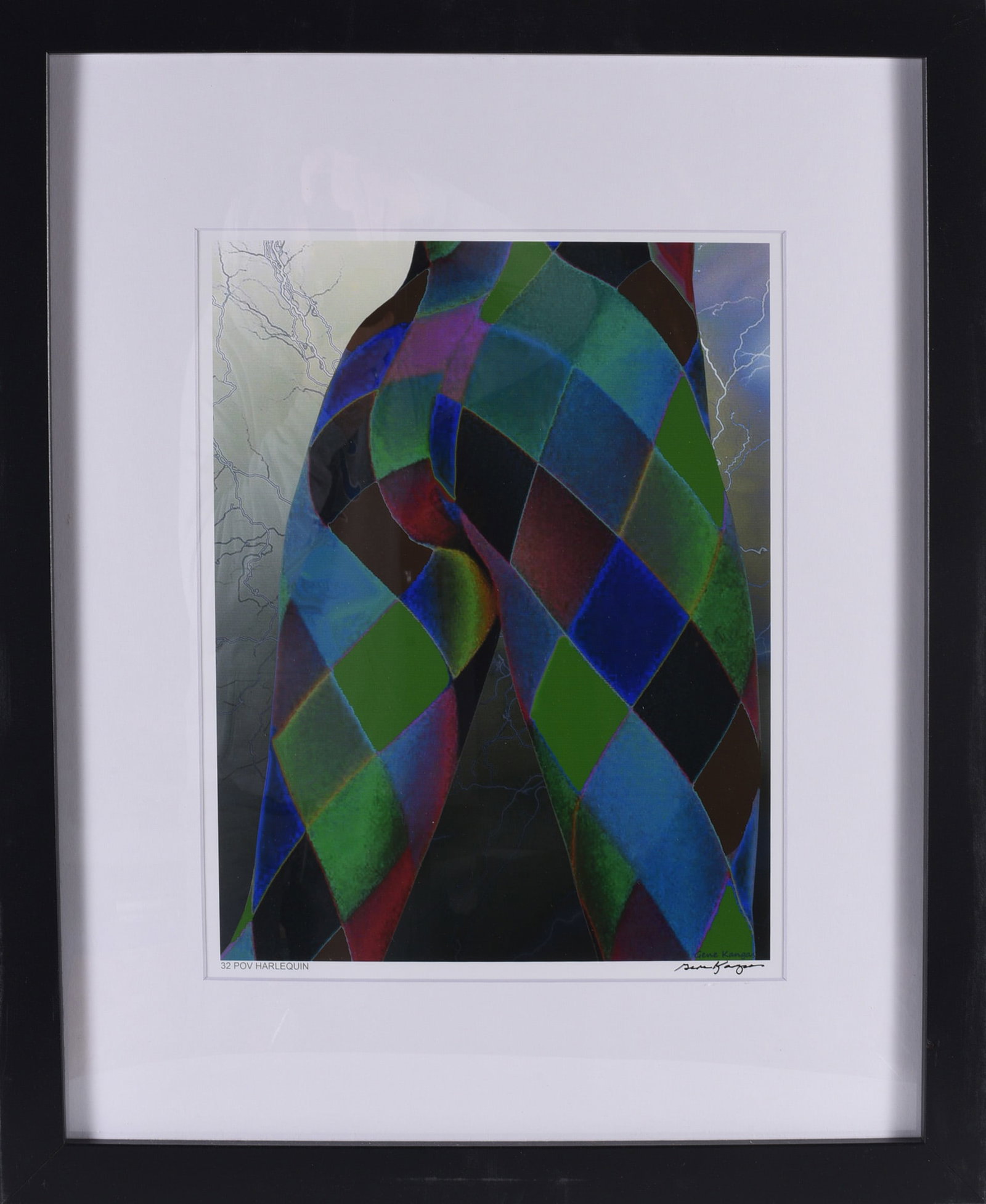 Gene Kangas (American b. 1944) Pencil Signed Print: 18" x 22" size is aprox. Size my very by a few inches depending on frame but these are not larger prints. Size is accurate. Pencil signed. Framed. Gene is a versatile contemporary artist, creating art