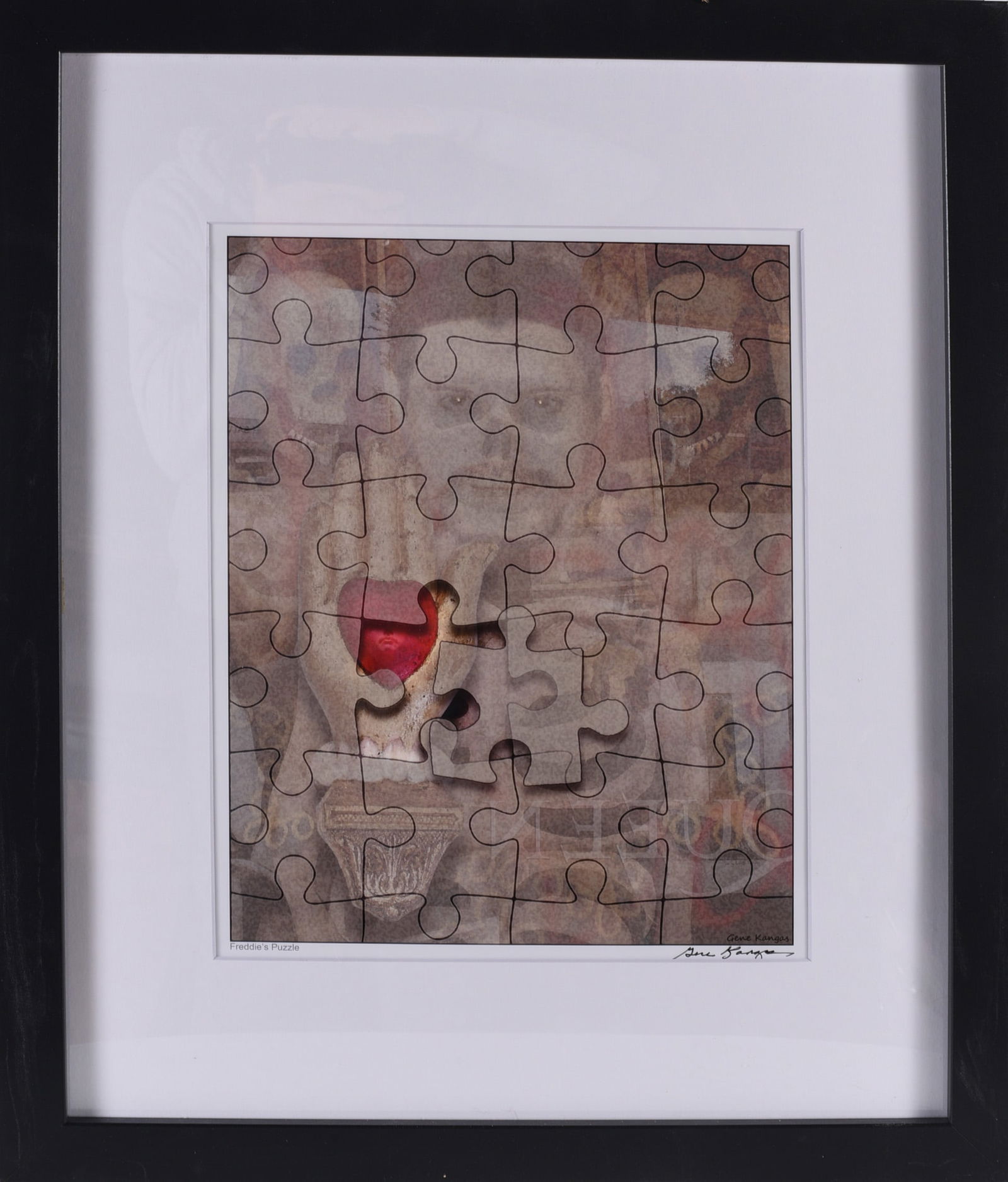 Gene Kangas (American b. 1944) Pencil Signed Print: 18" x 22" size is aprox. Size my very by a few inches depending on frame but these are not larger prints. Size is accurate. Pencil signed. Framed. Gene is a versatile contemporary artist, creating art