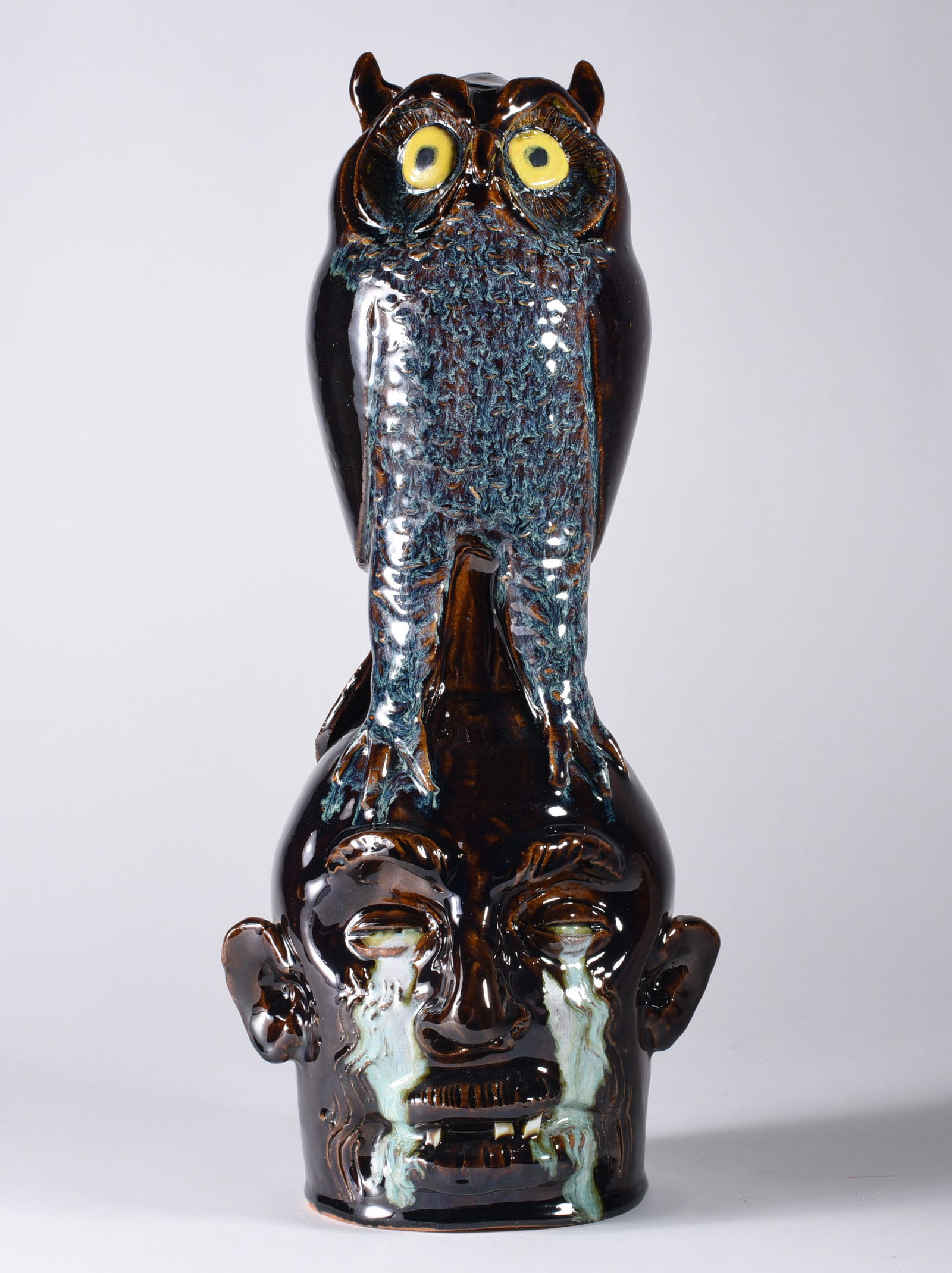 Marvin Bailey Owl Face Jug (1 of 4)
