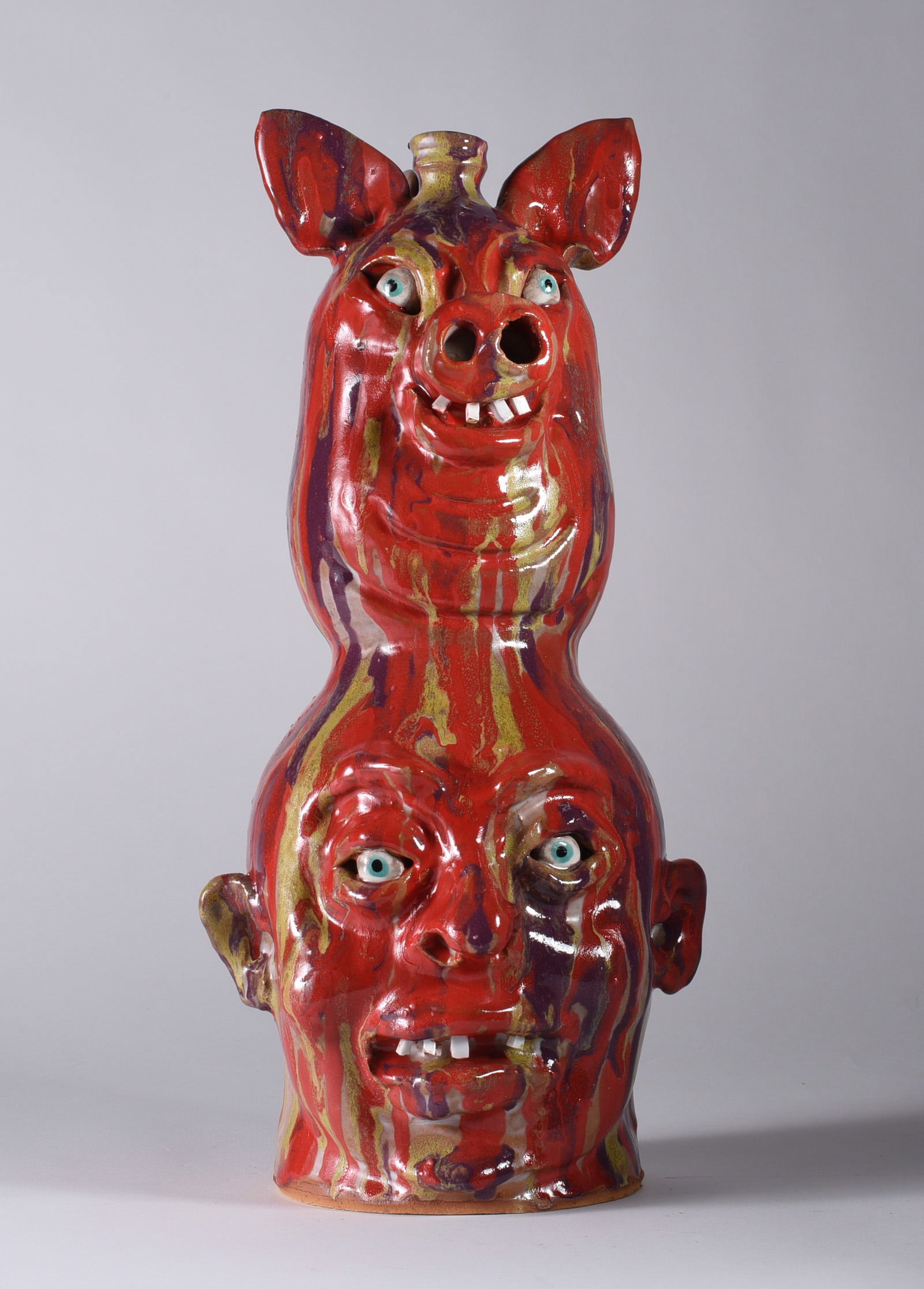 Marvin Bailey Pig Face Jug Totem (1 of 4)