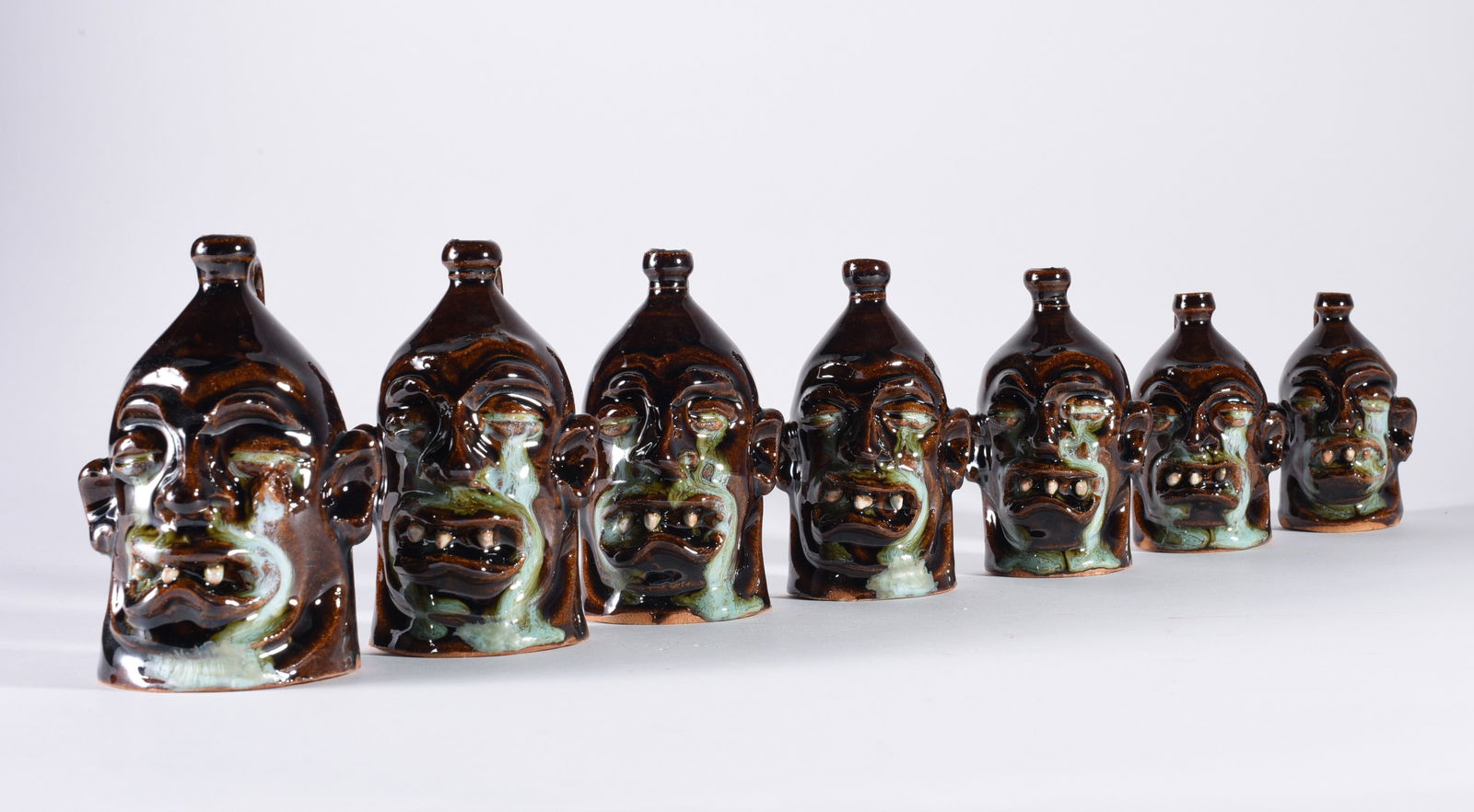 Marvin Bailey Face Jugs Miniature Graduated Set (1 of 4)