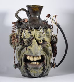 Dan Norton and Turkey Merck Frankenstein Pottery Face Jug