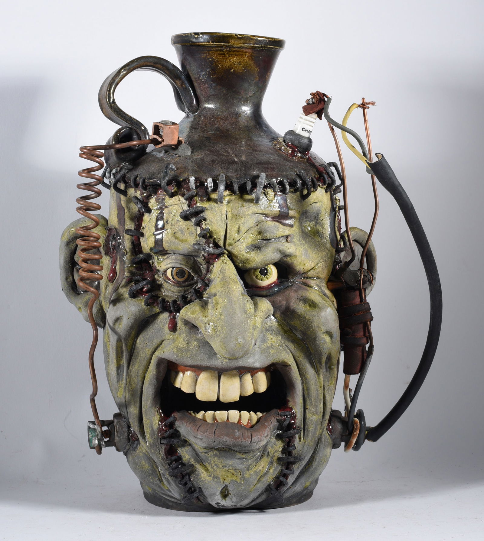 Dan Norton and Turkey Merck Frankenstein Pottery Face Jug (1 of 7)