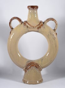 Dwayne Crocker Folk Pottery Ring Jug