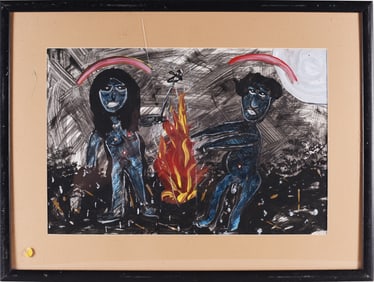 Jesse Mitchell Outsider Art Painting