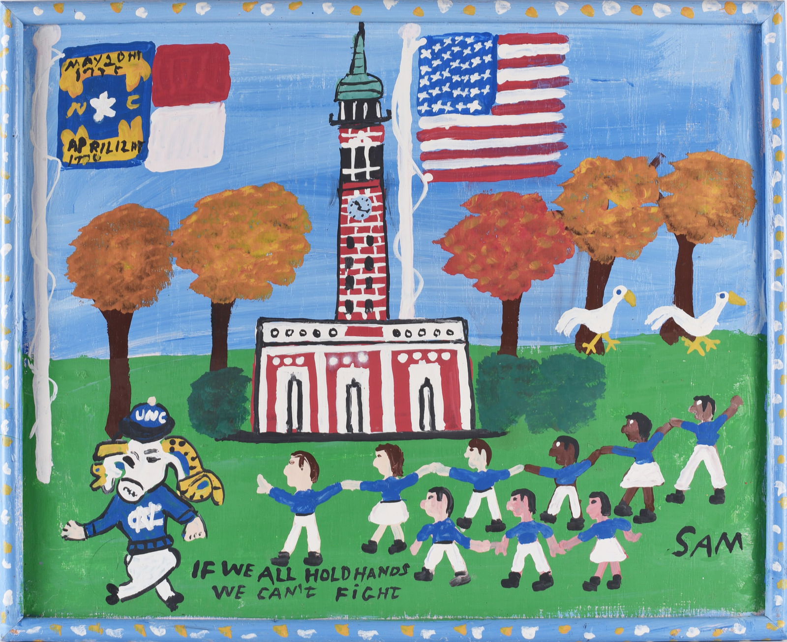 Sam The Dot Man Folk Art Painting (1 of 3)