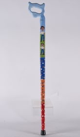 Sam the Dot Man Painted Cane