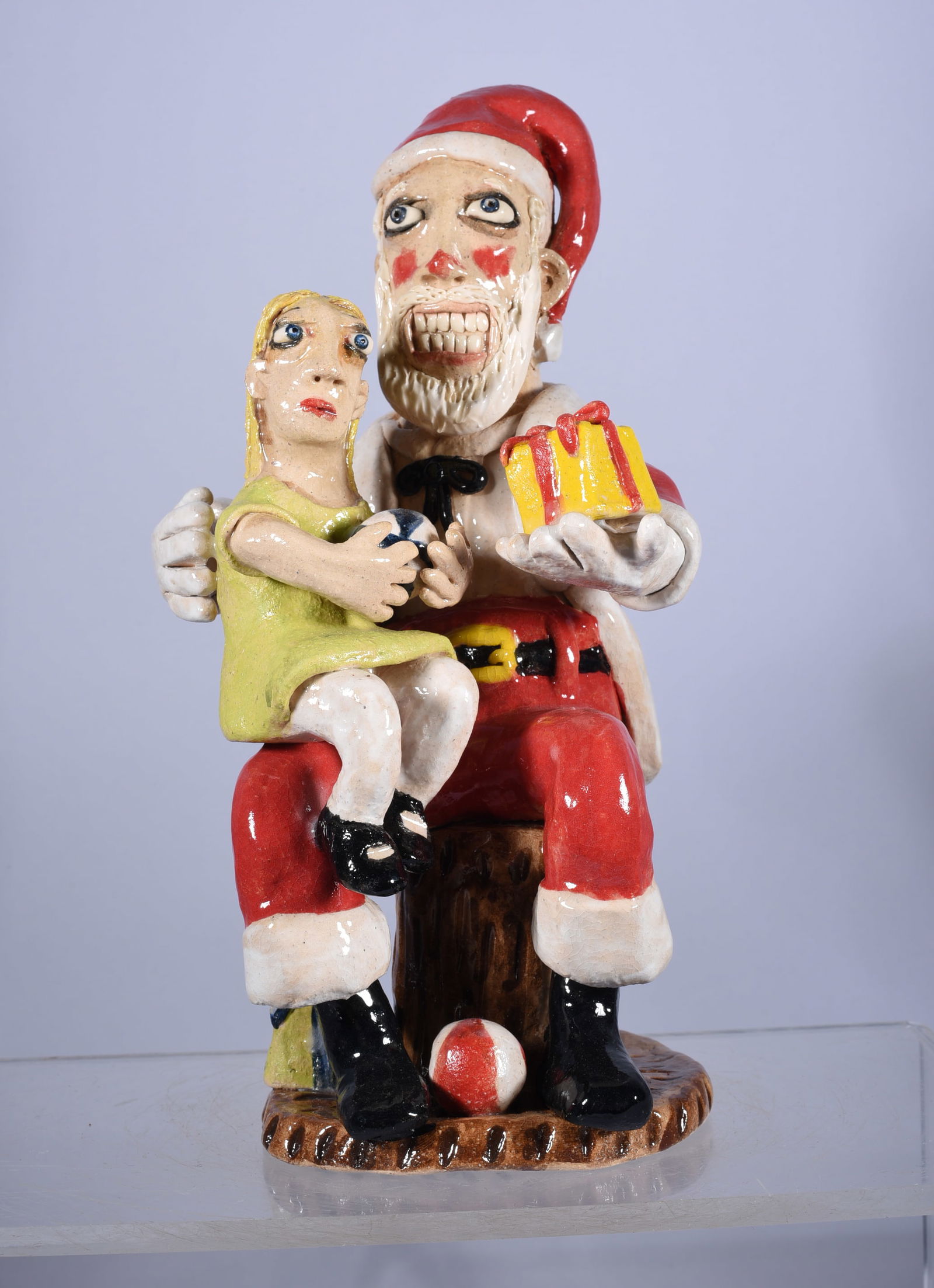 Stacy Lambert Folk Pottery Santa Clause (1 of 4)