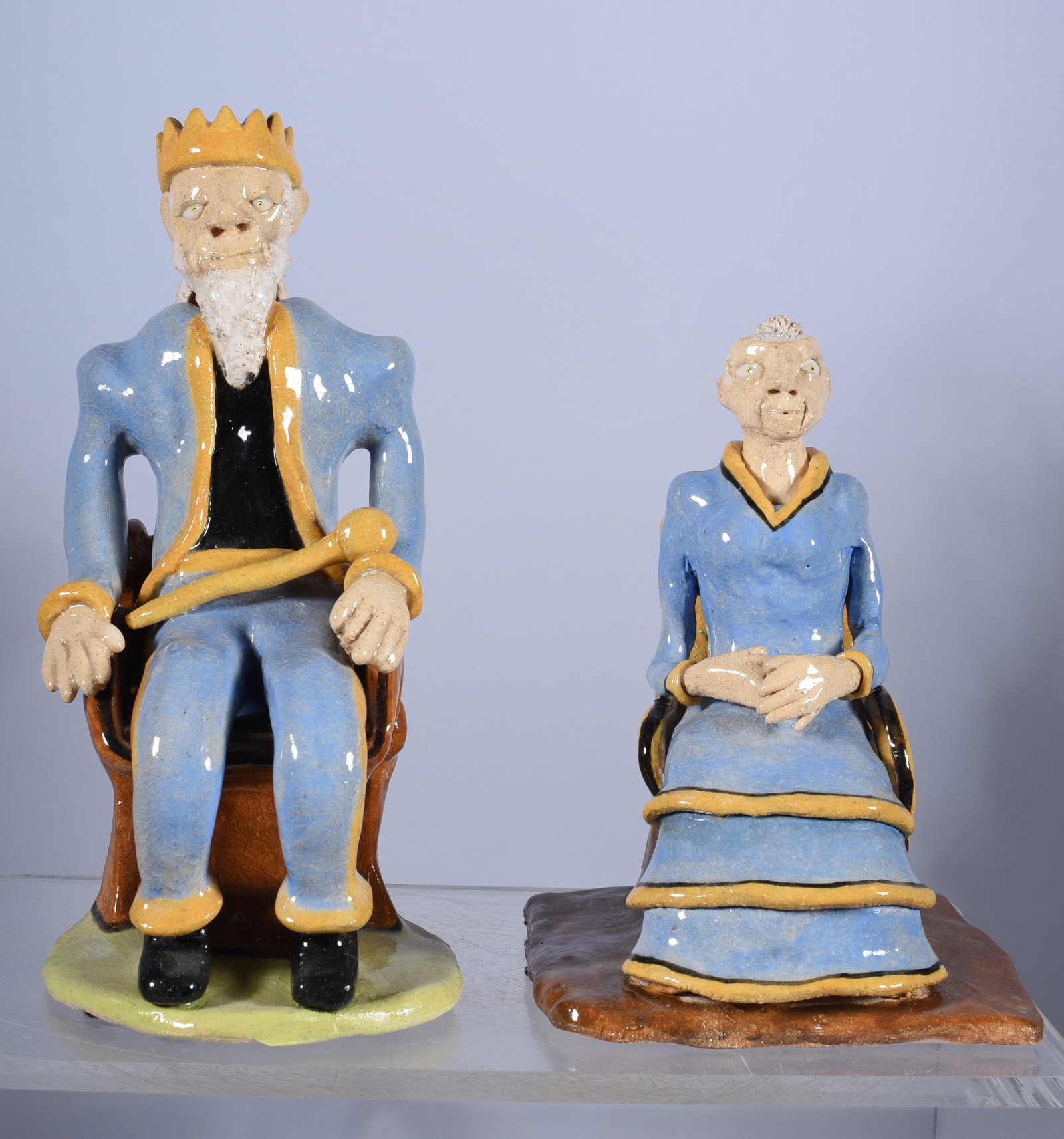 Sebastian Lambert Folk Pottery Figurals: folk pottery figurals by Sebastian Lambert. Son of Stacy Lambert. Signed and dated 2012.