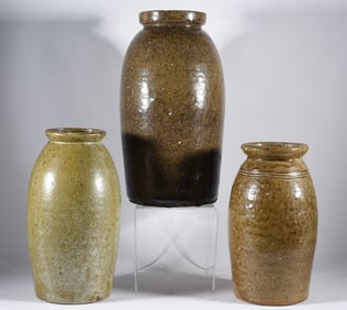 3 Catawba Valley Jars ca. 1860