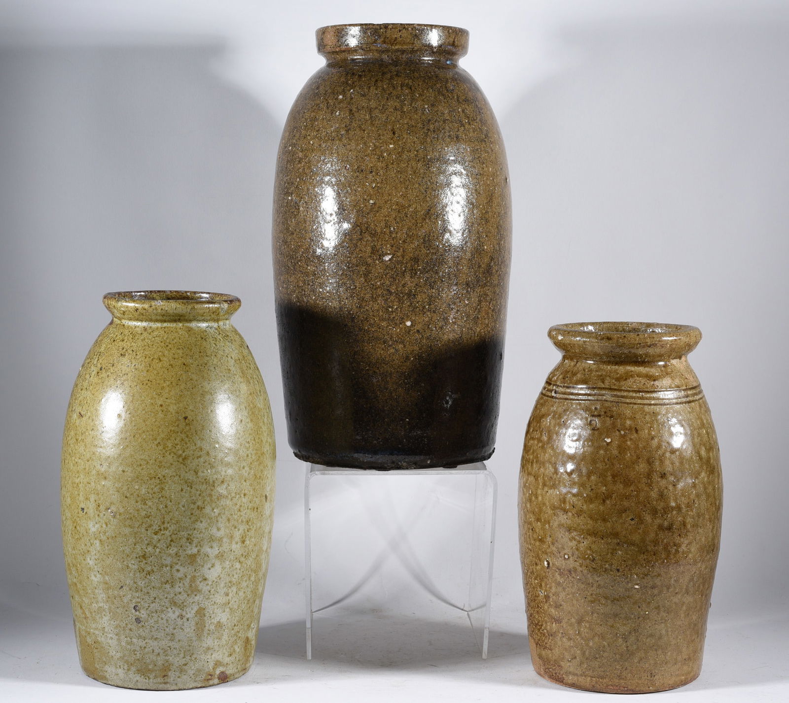 3 Catawba Valley Jars ca. 1860 (1 of 4)