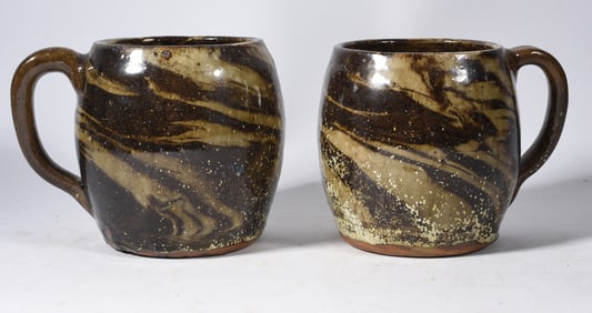 EW Reinhardt Signed Pottery Mugs