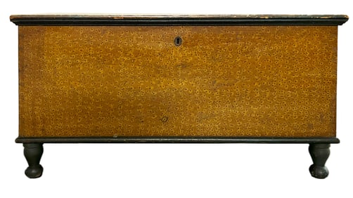 Paint Decorated Blanket Chest