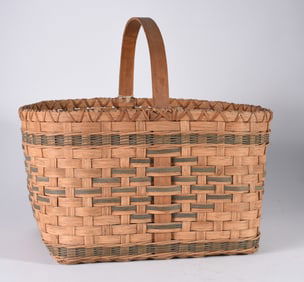 Southern Oak Split Decorated Basket
