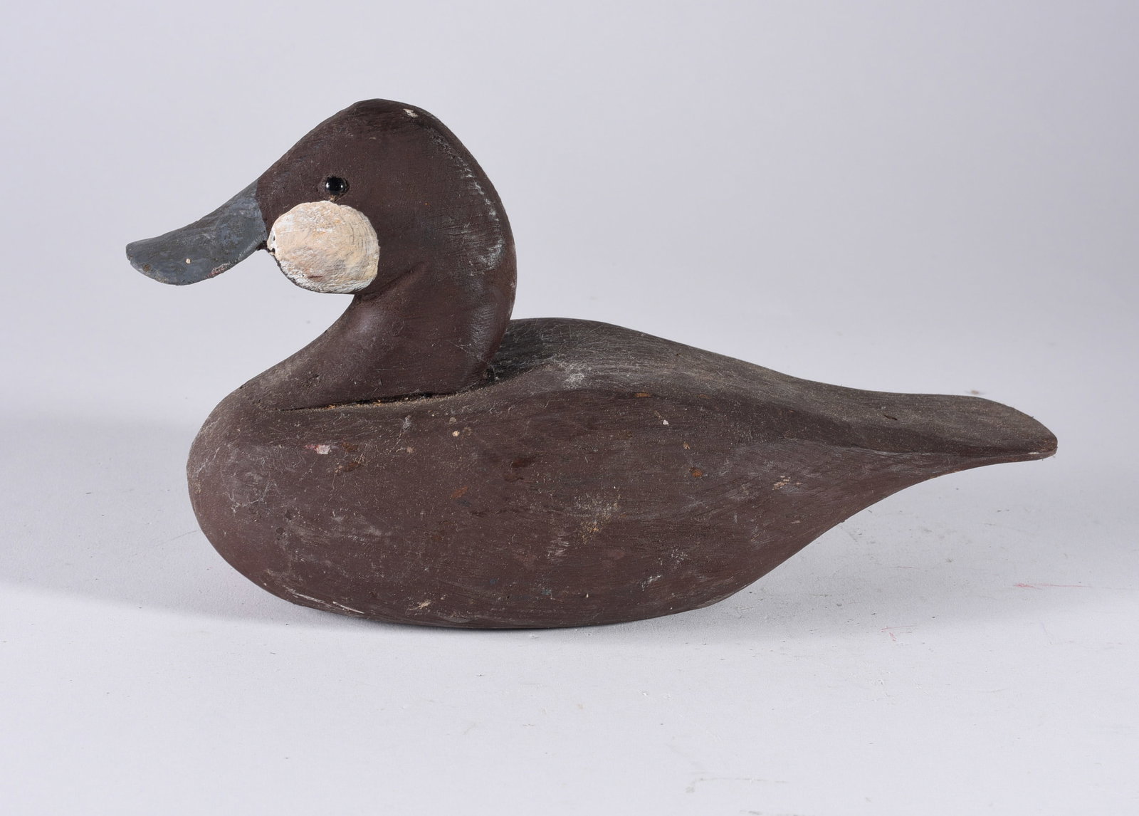 Romie Waterfield Family Carved Decoy: 10.5" Romie Waterfield wood carved decoy, original paint. From the collection of Quincy Scarborough