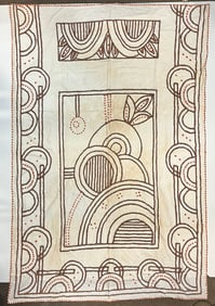American Handmade Textile Throw Quilt Top