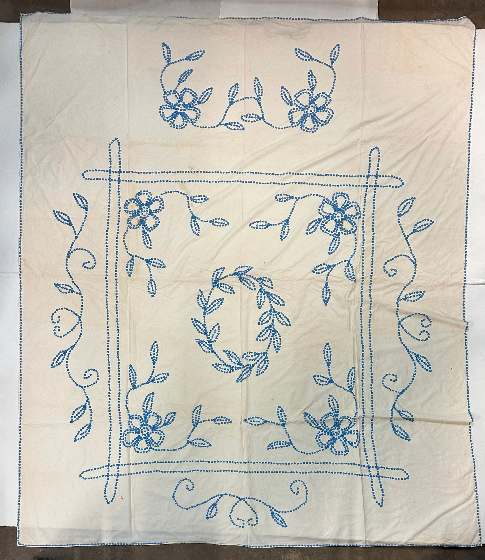 American Handmade Textile Throw Quilt Top (1 of 2)