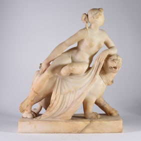 Antique Alibaster or Marble Carved Statue