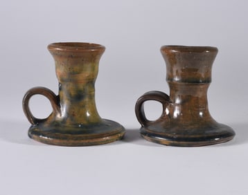 Auman Pottery Candle Sticks