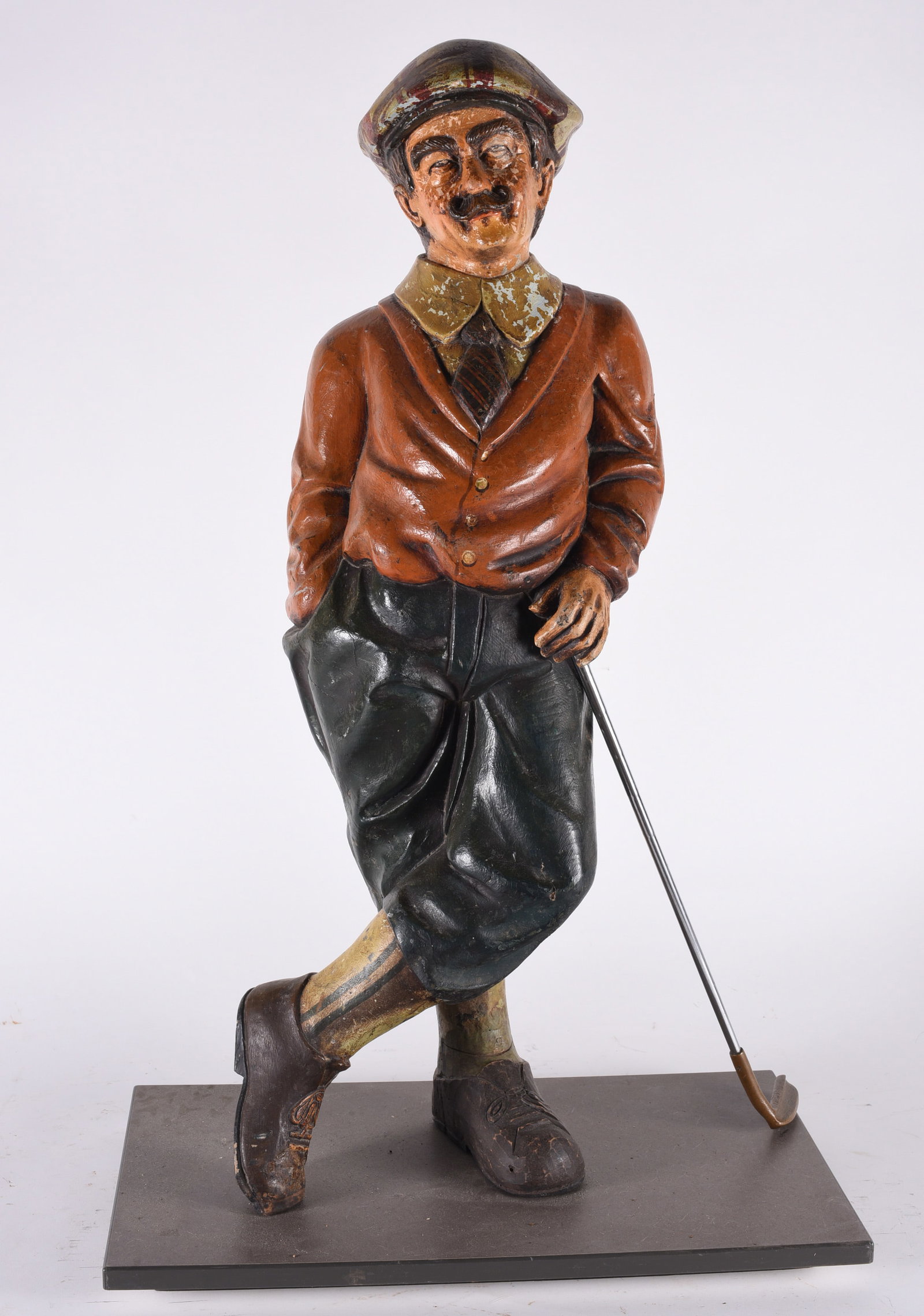 Vintage Golf Statue: 35" from the collection of Gene Kangas.