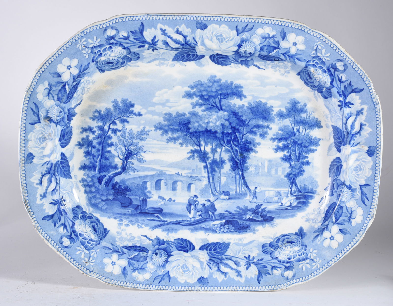 Antique Flow Blue Platter (1 of 2)