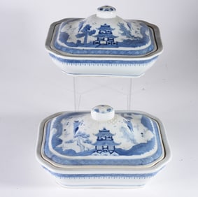 Chinese Export Lidded Bowls