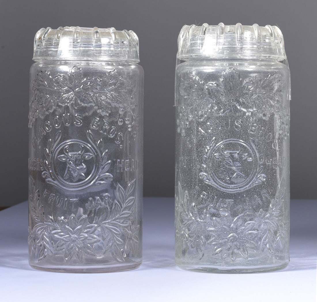 Flaccus Bros. Steers Head Fruit Jar (2) (1 of 4)