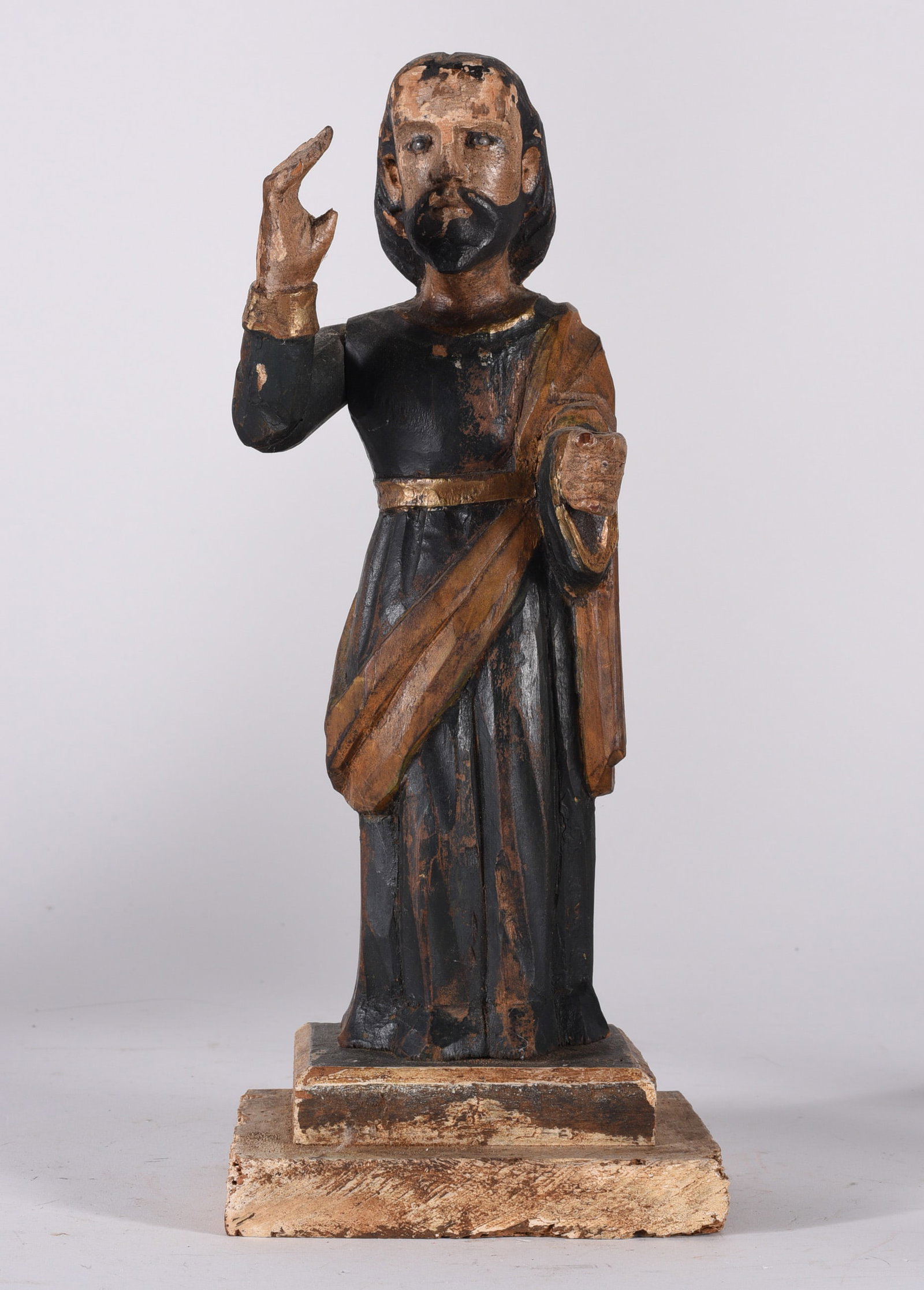 Wood Carved Santos: 13" from the collection of Dr. Richard Seed.