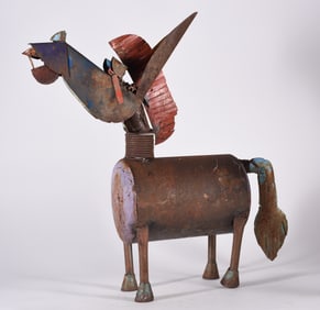 Folk Art Metal Yard Art