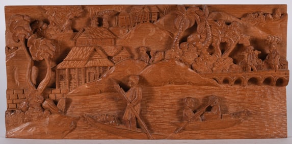 Wood Carved Plaque
