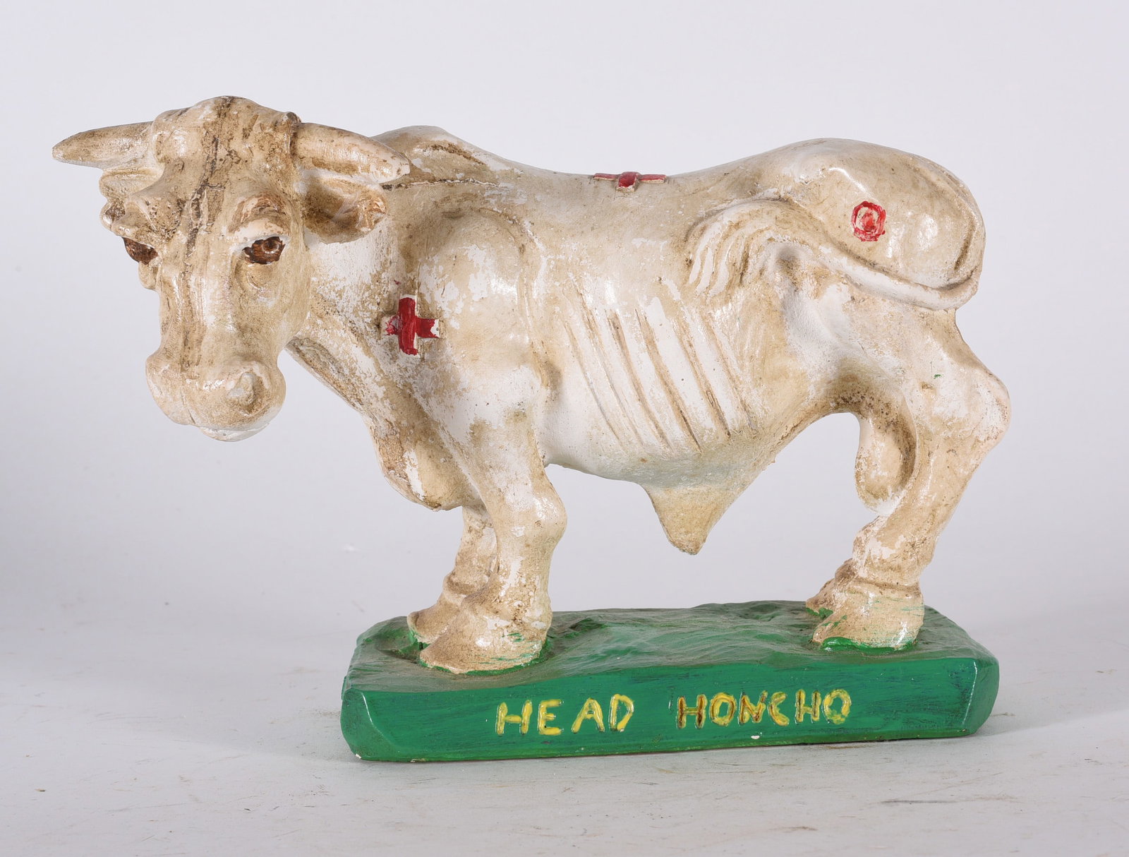 Chalcware Cow: 9" x 7" from the collection of Dr. Richard Seed.