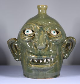 Marvin Bailey Vampire Teeth Face Jug