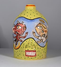 Stacy Lambert Folk Pottery Face Jug