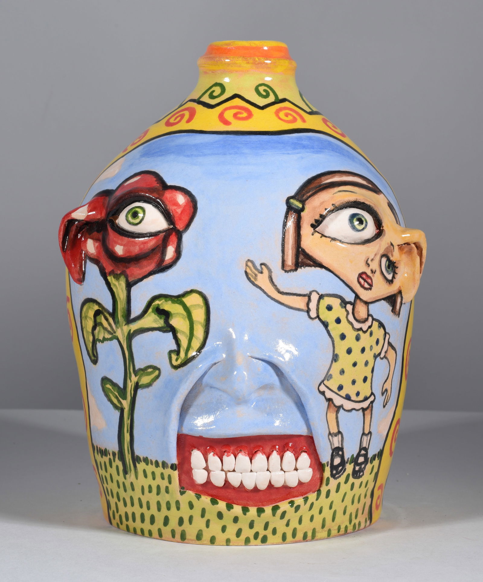 Stacy Lambert Folk Pottery Face Jug (1 of 5)