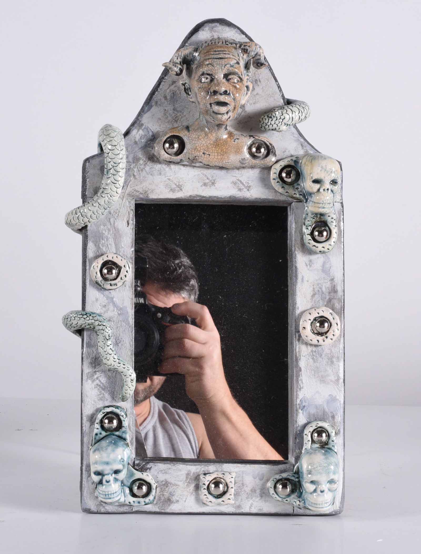 Stacy Lambert Folk Pottery Mirror (1 of 4)