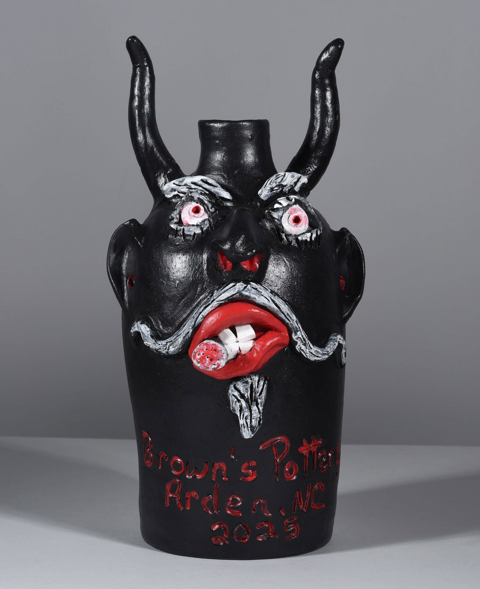 Charlie Brown Devil Face Jug (1 of 5)