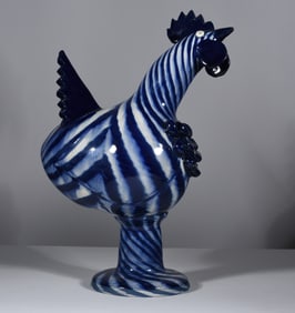 AV Smith Blue Swirl Rooster