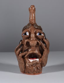 Kay Bevan Folk Pottery Face Jug
