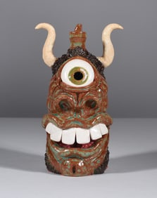 Kay Bevan Folk Pottery Face Jug