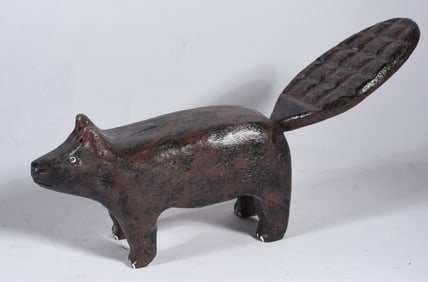 Jim Lewis Wood Carved Racoon