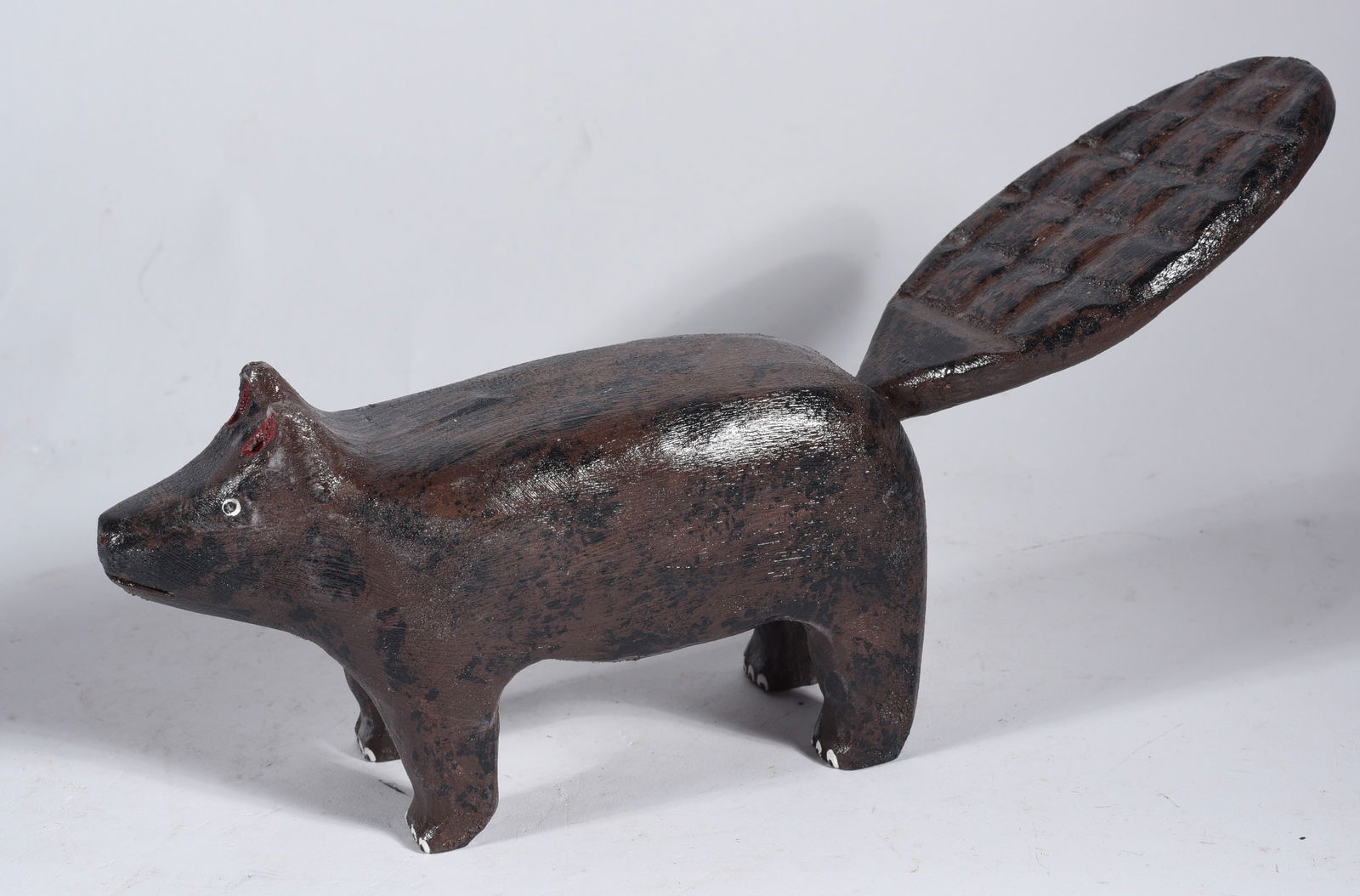Jim Lewis Wood Carved Racoon (1 of 3)
