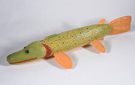 R. Foster Carved Wooden Fish